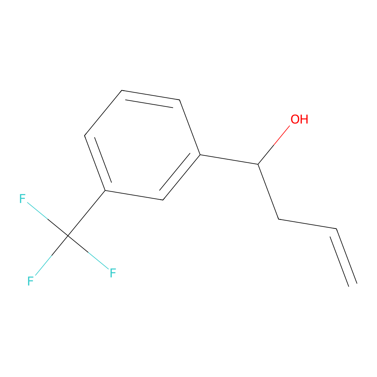 1-[3-(Trifluoromethyl)phenyl]but-3-en-1-ol molecular structure, CAS 114095-75-9