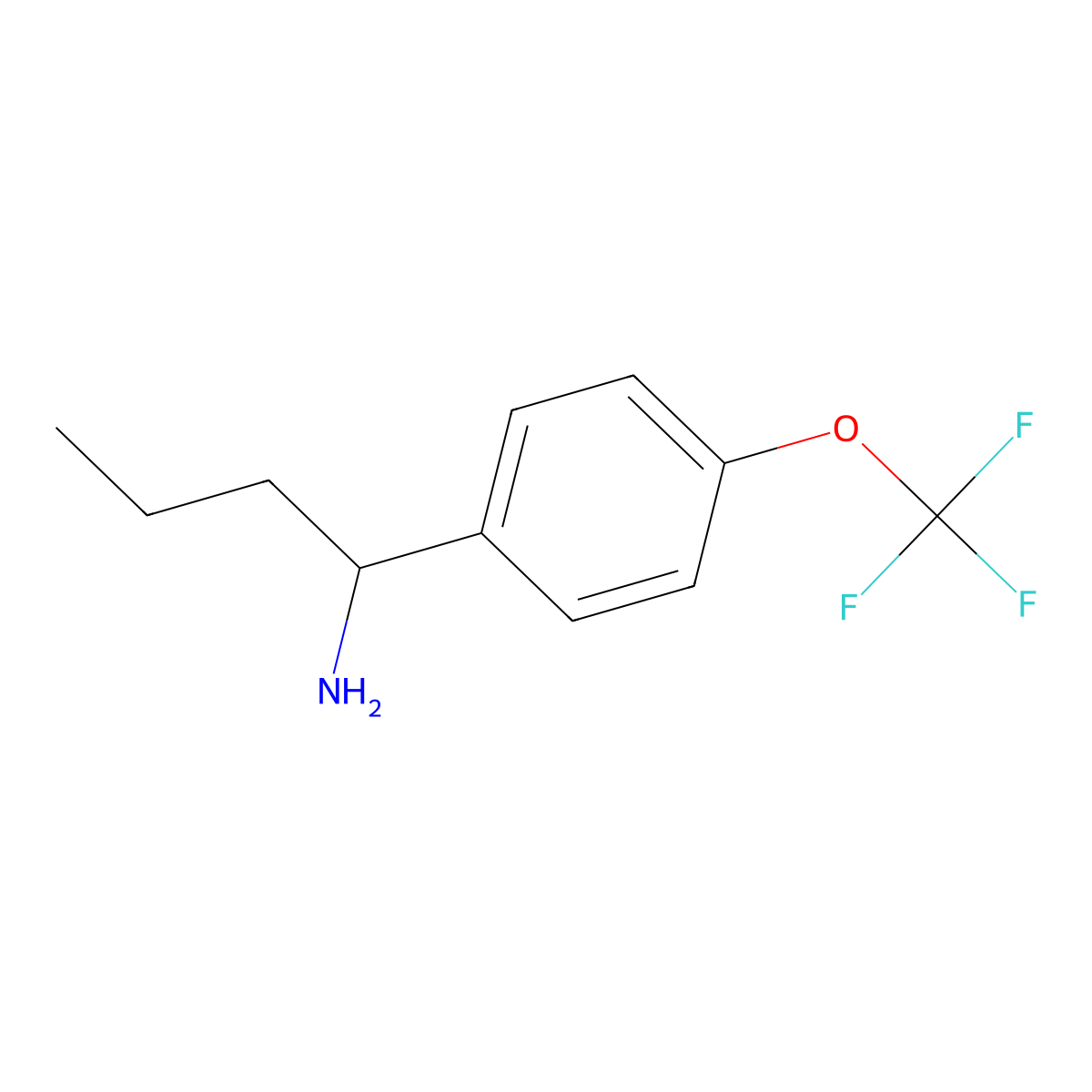 (R)-1-[4-(trifluoromethoxy)phenyl]butylamine molecular structure, CAS 1140964-14-2