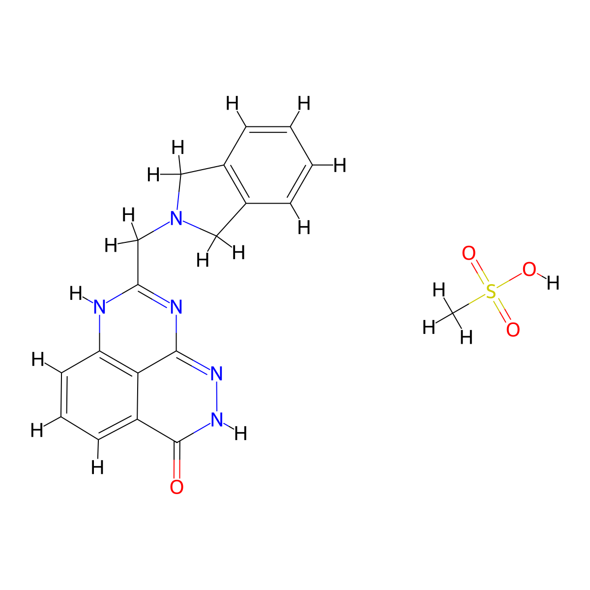 E7449 mesylate molecular structure, CAS 1140965-47-4