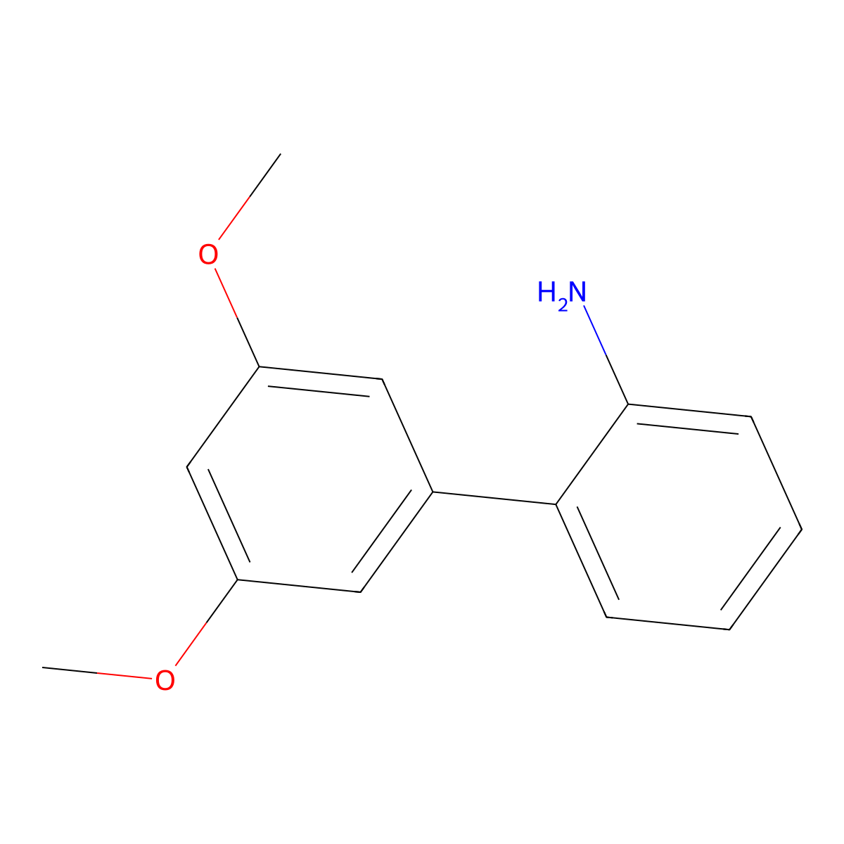 3',5'-Dimethoxy-[1,1'-biphenyl]-2-amine molecular structure, CAS 1140969-96-5