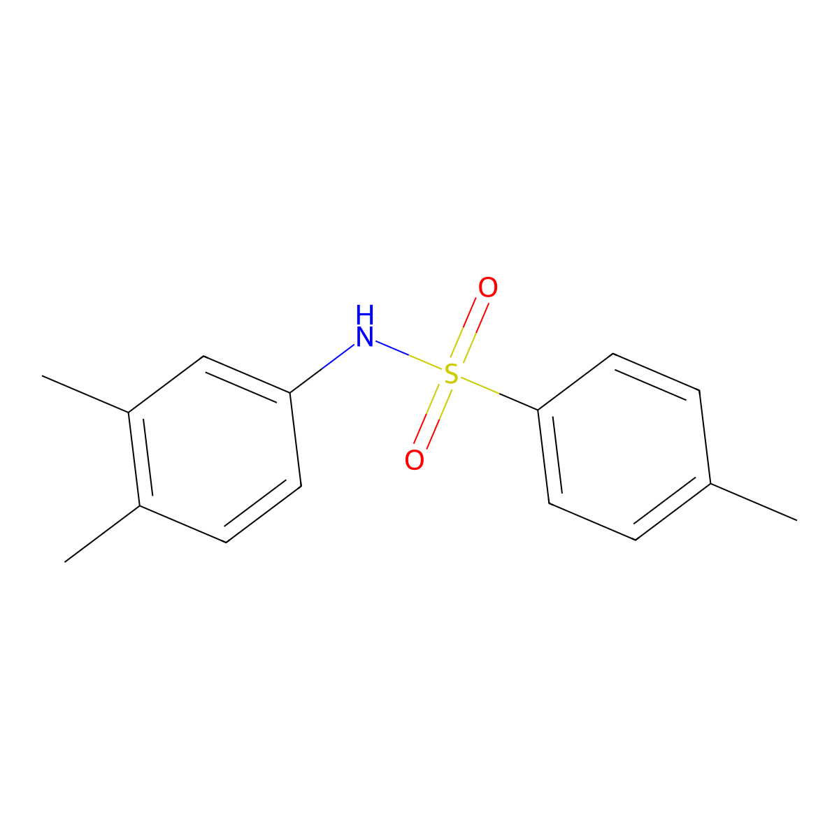 N-(3,4-Dimethylphenyl)-4-methylbenzenesulfonamide molecular structure, CAS 114097-27-7