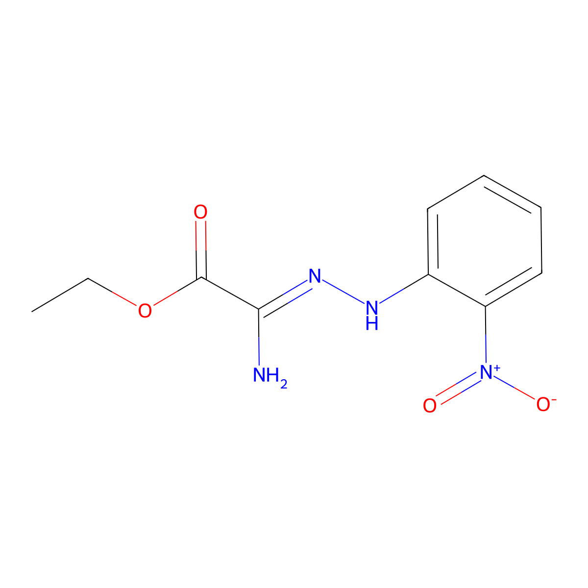 ethyl {N'-[(2-nitrophenyl)amino]carbamimidoyl}formate molecular structure, CAS 114098-35-0
