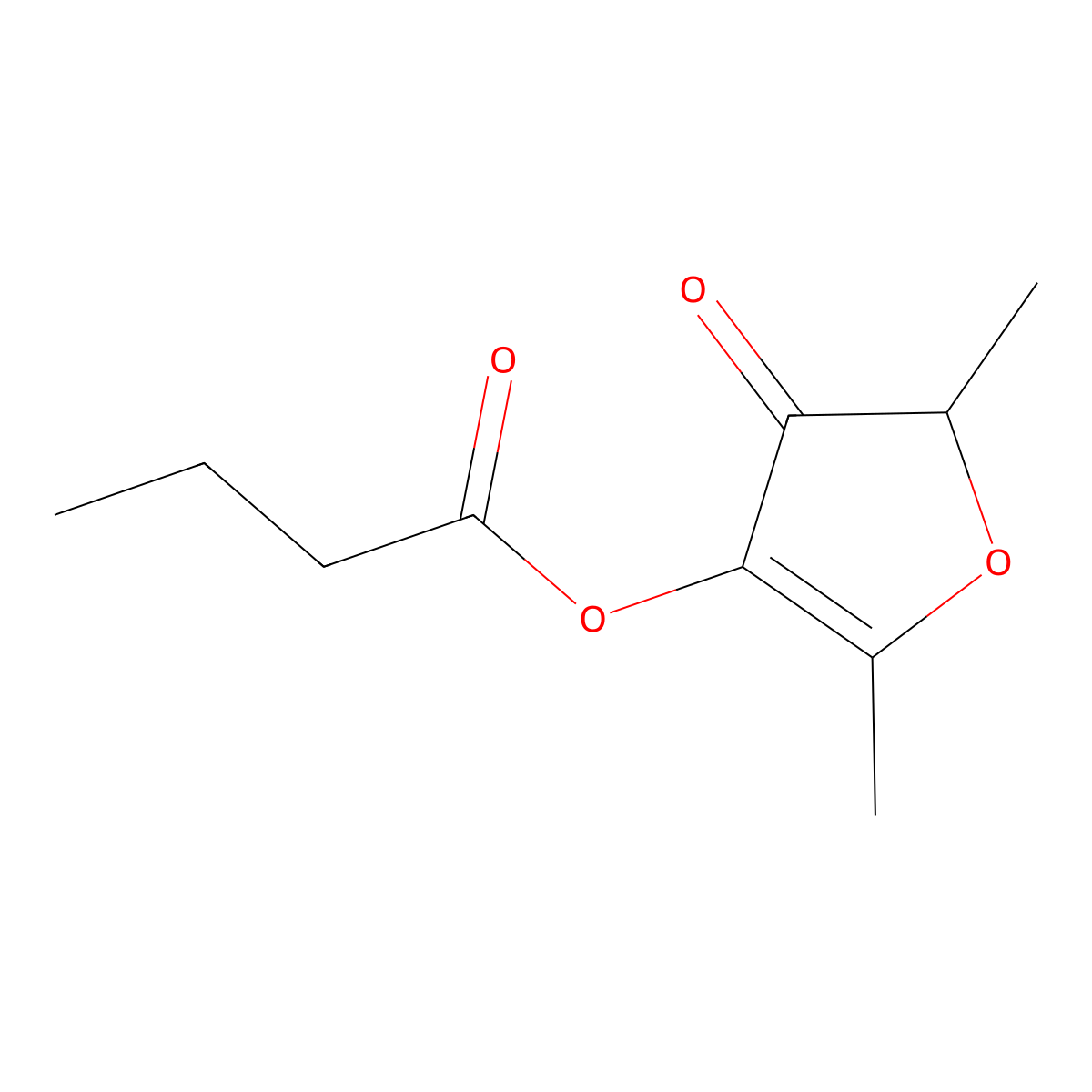 4-Butyroxy-2,5-dimethyl-3(2H)-furanone molecular structure, CAS 114099-96-6