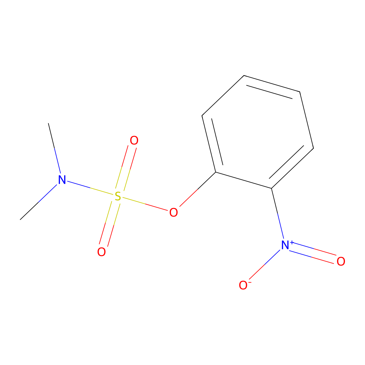 2-nitrophenyl N,N-dimethylsulfamate molecular structure, CAS 1141-13-5