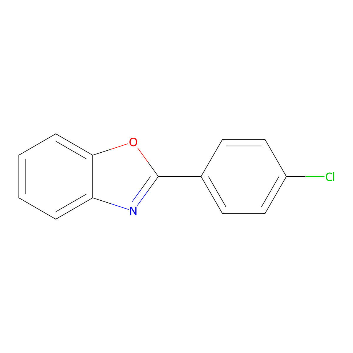 2-(4-Chlorophenyl)benzoxazole molecular structure, CAS 1141-35-1