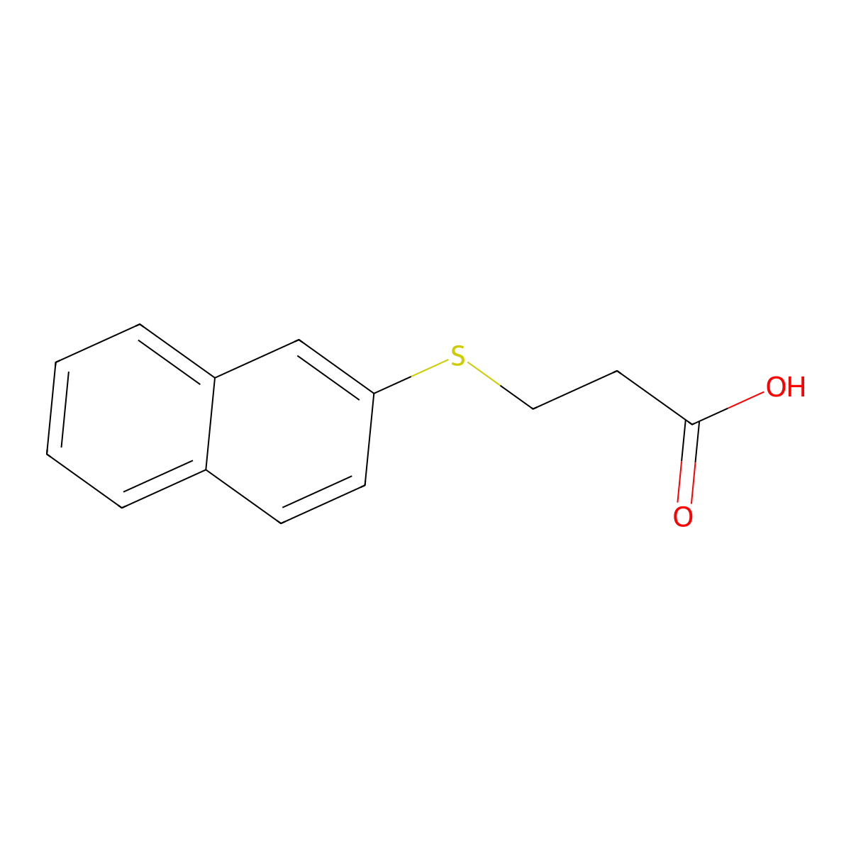 3-(2-Naphthylthio)propionic acid molecular structure, CAS 1141-45-3