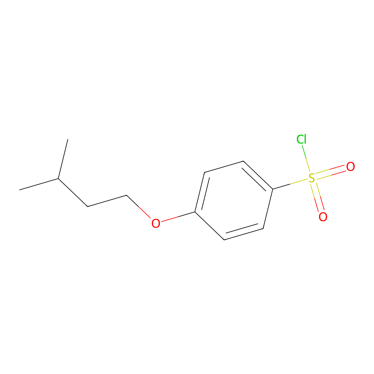 4-(3-Methylbutoxy)benzene-1-sulfonyl chloride molecular structure, CAS 1141-91-9