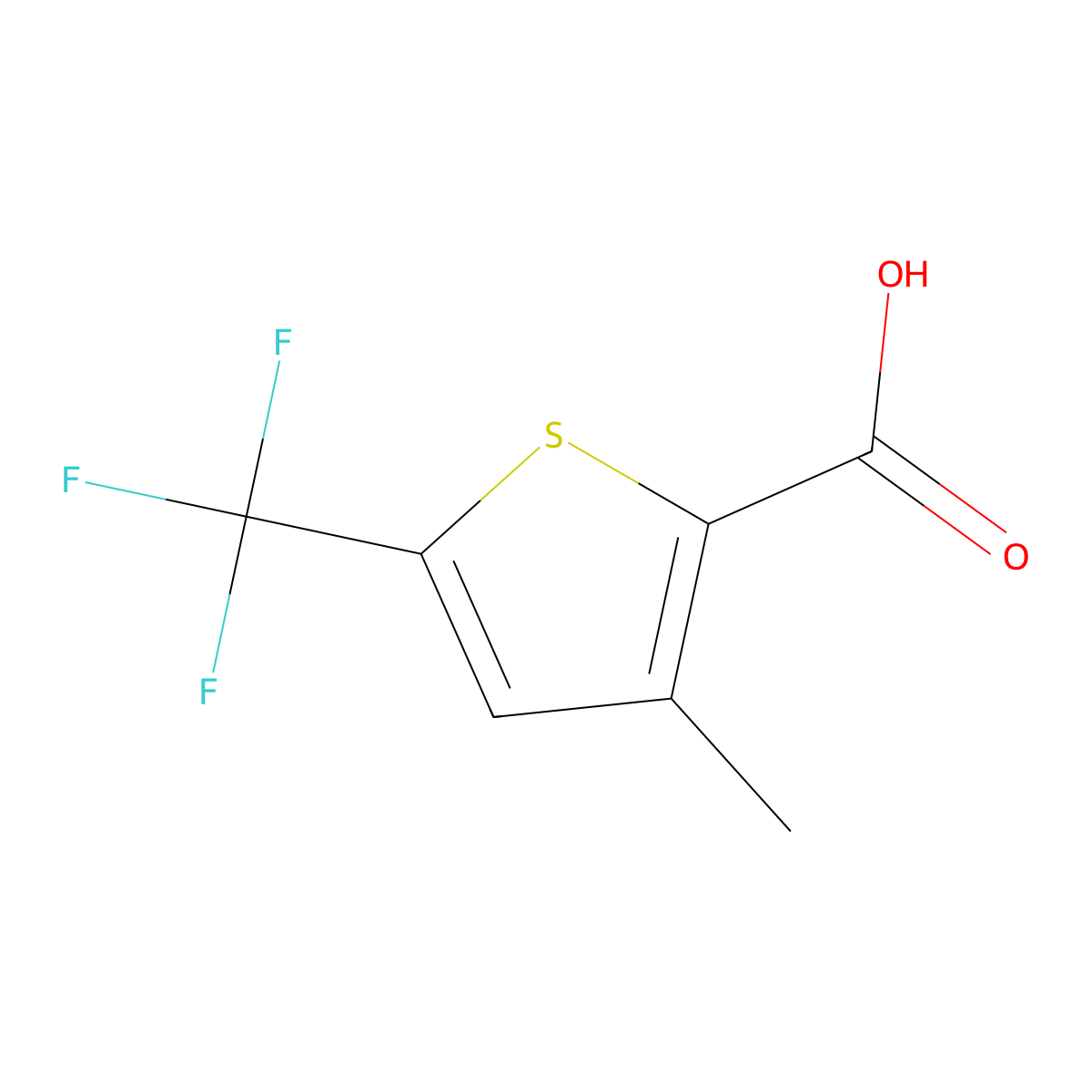 3-Methyl-5-(trifluoromethyl)thiophene-2-carboxylic acid molecular structure, CAS 1141015-61-3
