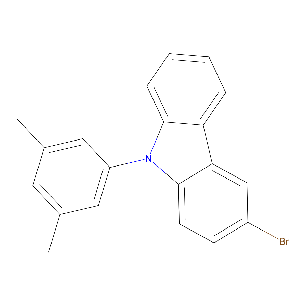3-Bromo-9-(3,5-dimethylphenyl)-9H-carbazole molecular structure, CAS 1141017-77-7