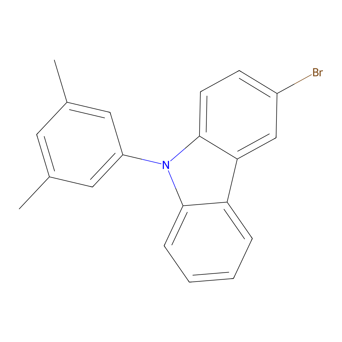 3-Bromo-9-(3,5-dimethylphenyl)-9H-carbazole molecular structure, CAS 1141017-77-7