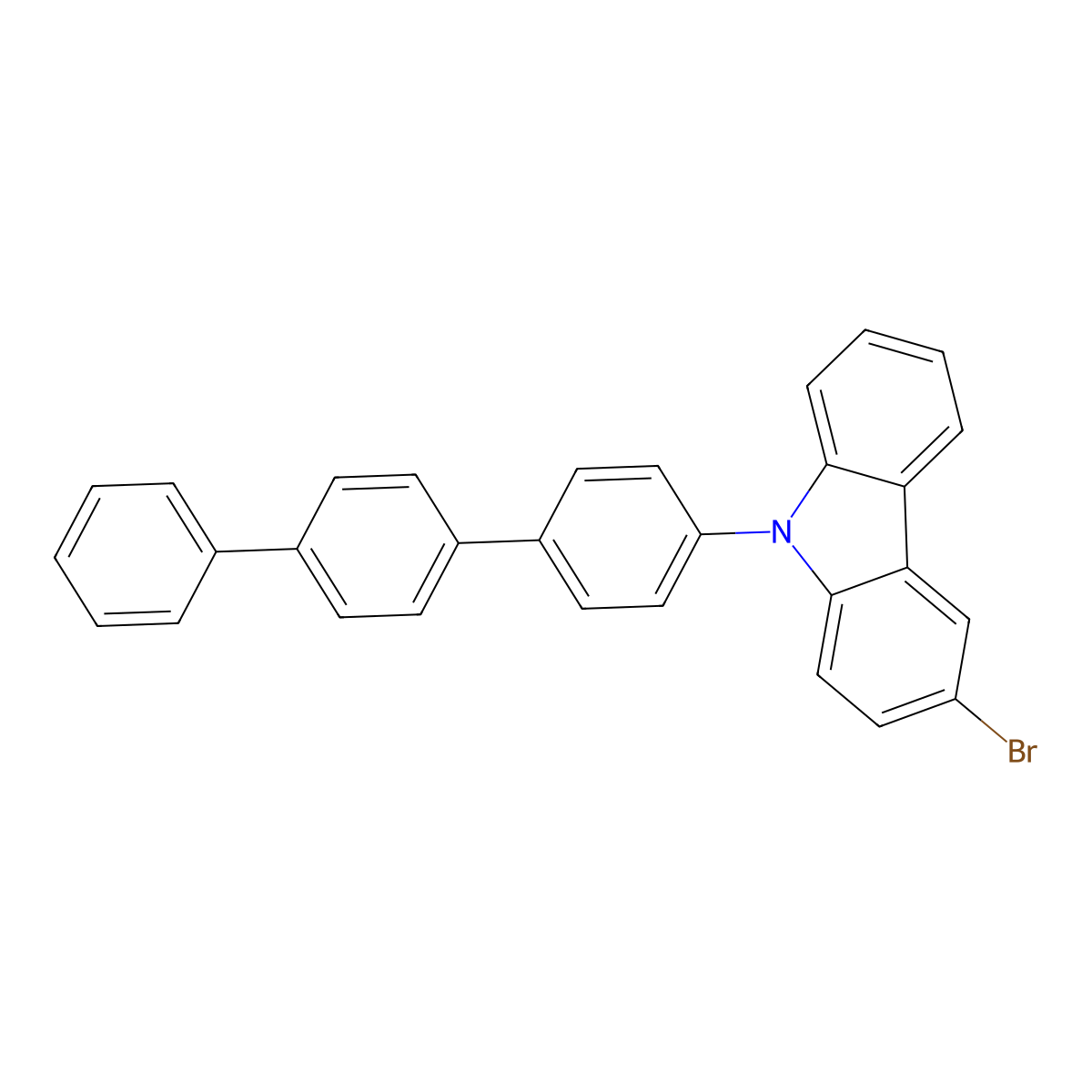 3-Bromo-9-([1,1':4',1''-terphenyl]-4-yl)-9H-carbazole molecular structure, CAS 1141017-84-6