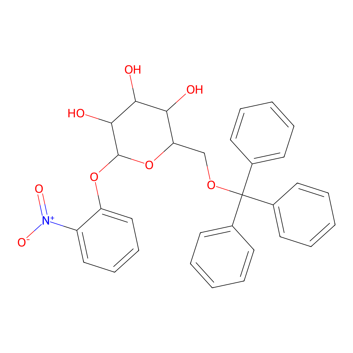 2-Nitrophenyl 6-O-trityl-b-D-galactopyranoside molecular structure, CAS 114102-89-5