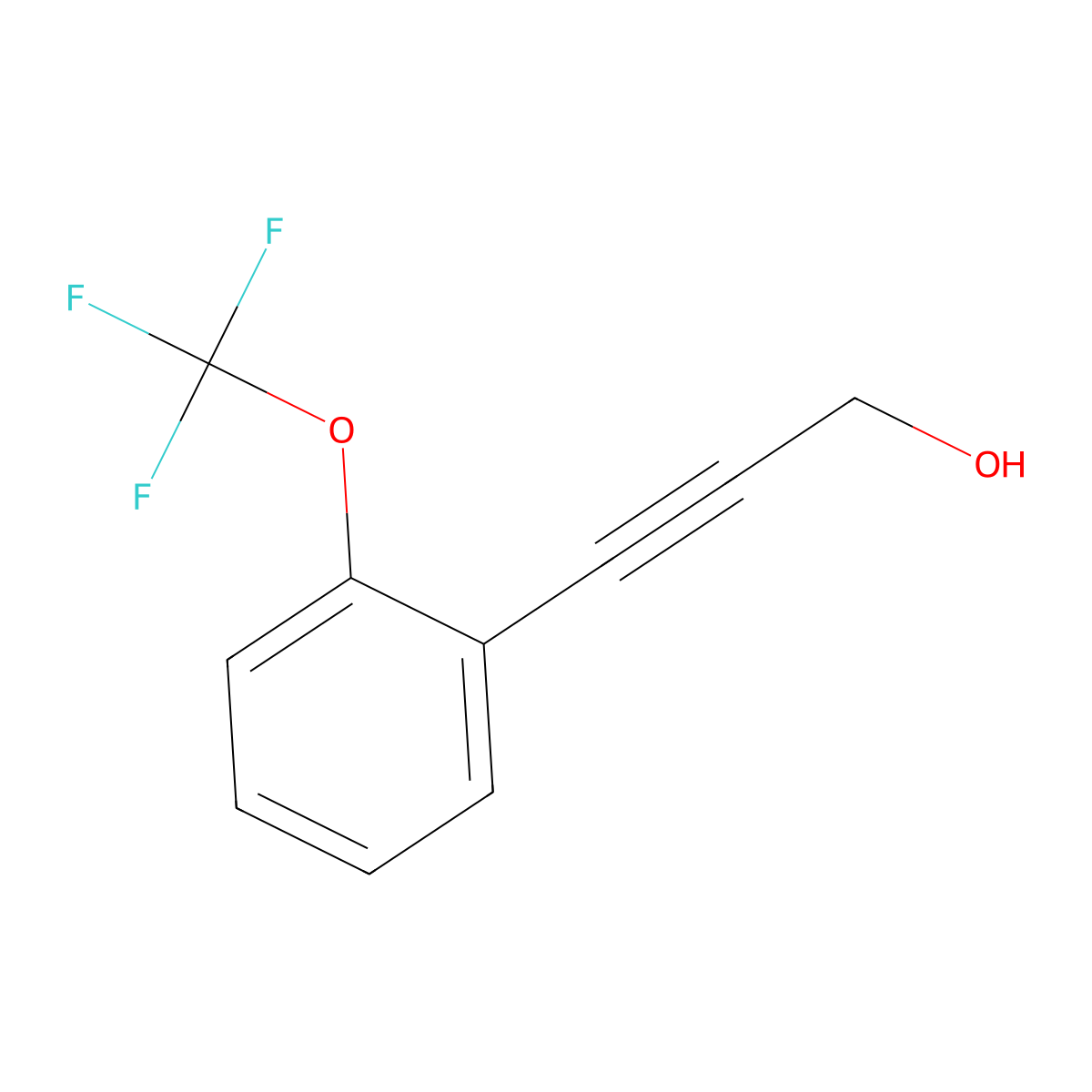 3-(2-Trifluoromethoxy-phenyl)-prop-2-yn-1-ol molecular structure, CAS 1141049-59-3