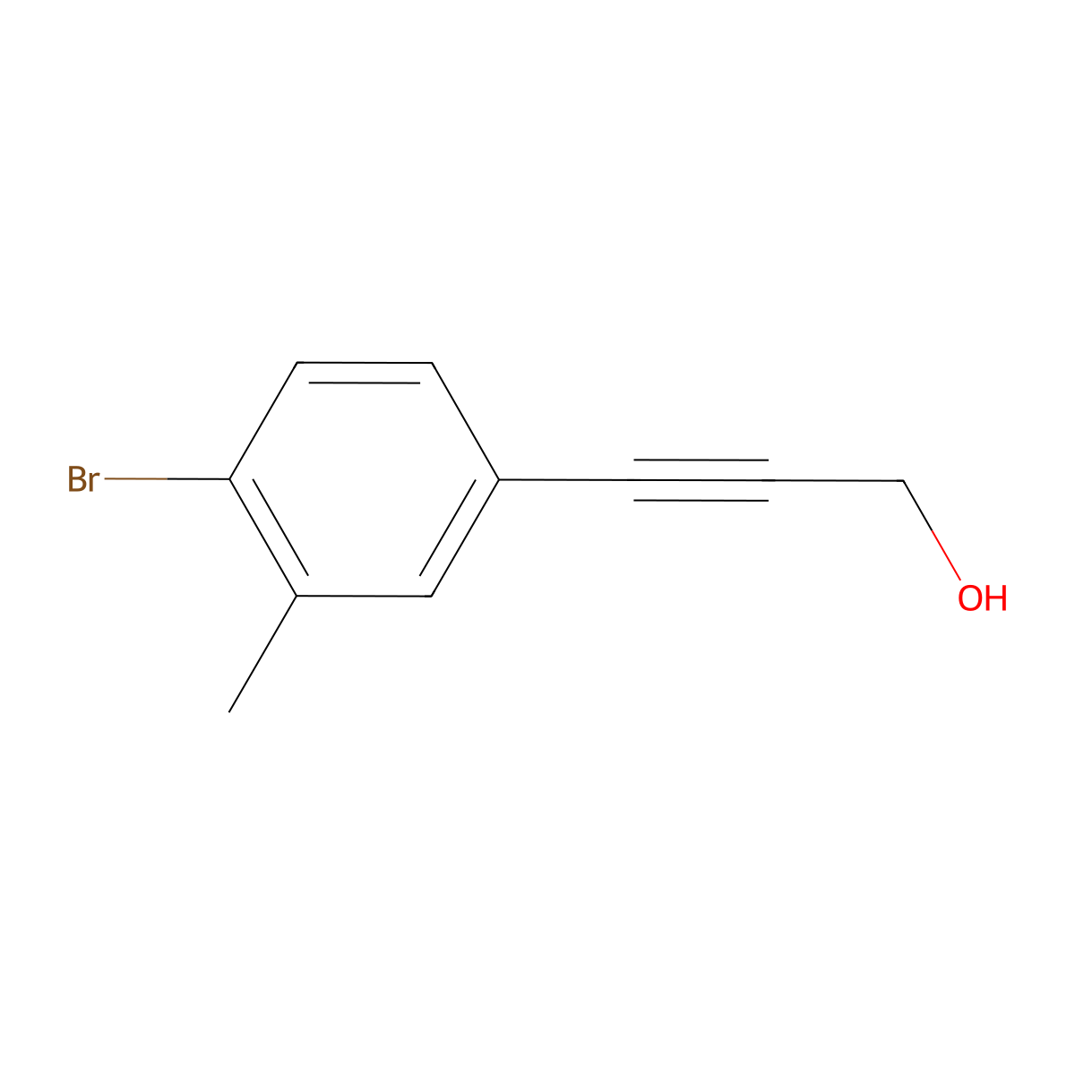 3-(4-Bromo-3-methylphenyl)prop-2-yn-1-ol molecular structure, CAS 1141049-61-7