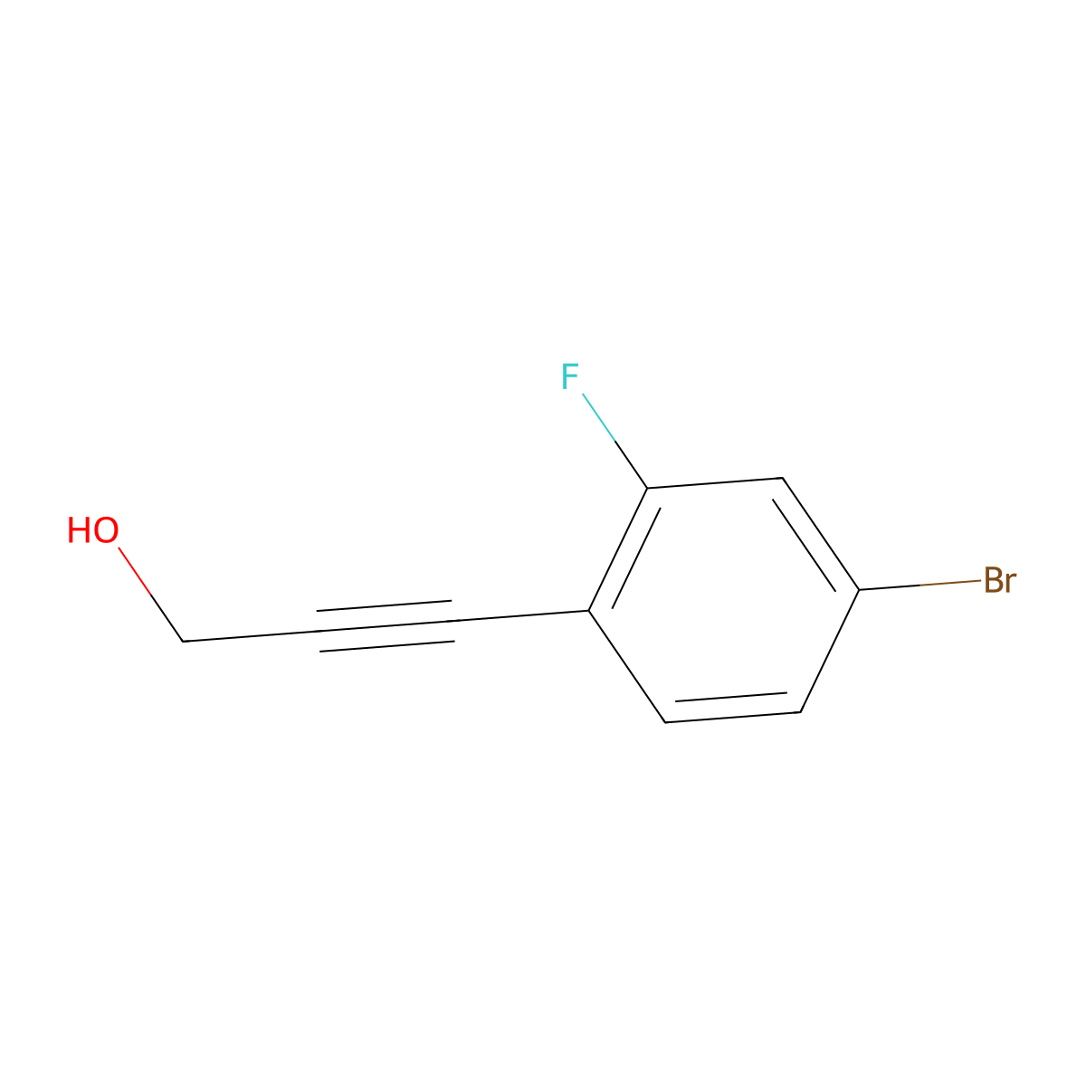 3-(4-Bromo-2-fluorophenyl)prop-2-yn-1-ol molecular structure, CAS 1141049-63-9
