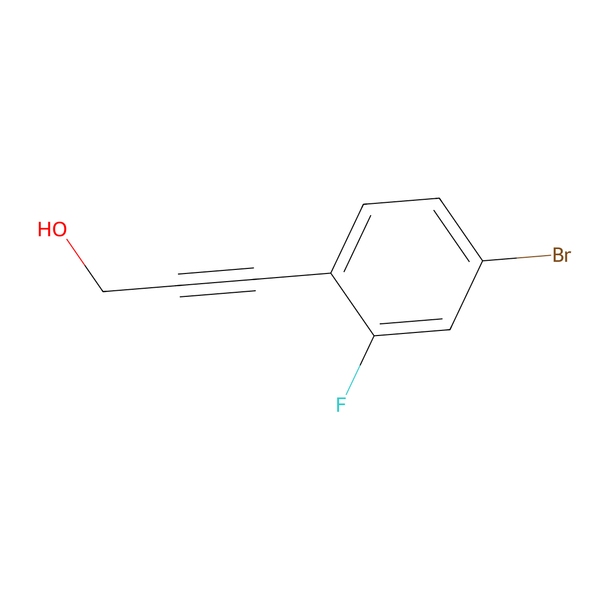 3-(4-Bromo-2-fluorophenyl)prop-2-yn-1-ol molecular structure, CAS 1141049-63-9