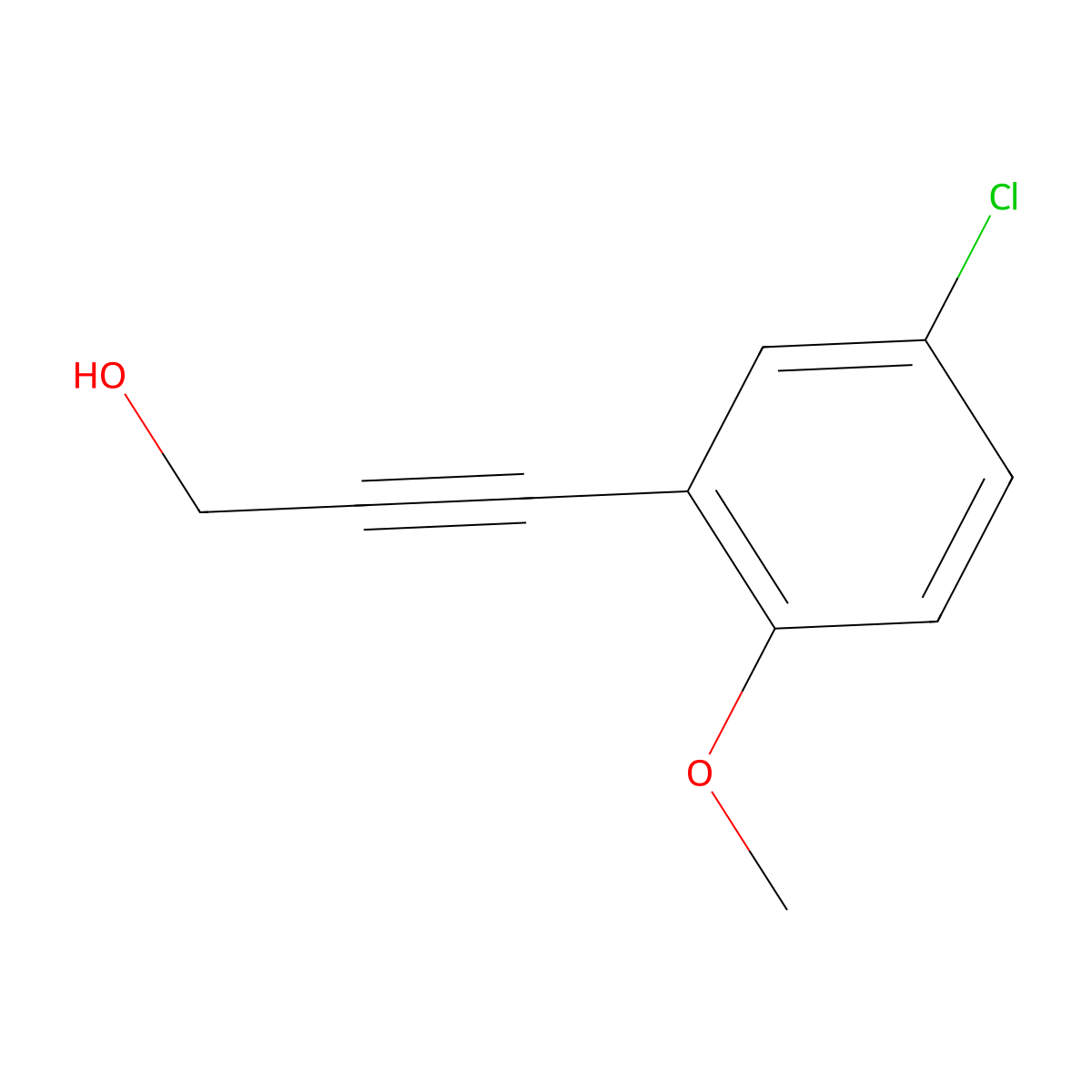 3-(5-Chloro-2-methoxyphenyl)prop-2-yn-1-ol molecular structure, CAS 1141049-66-2