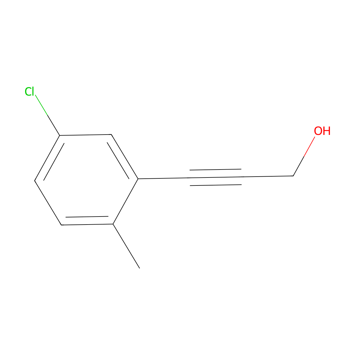 3-(5-Chloro-2-methylphenyl)-2-propyn-1-ol molecular structure, CAS 1141049-67-3
