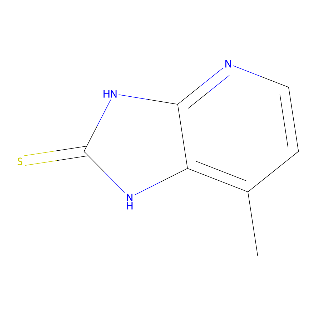 7-methyl-1H-imidazo[4,5-b]pyridine-2-thiol molecular structure, CAS 114105-99-6