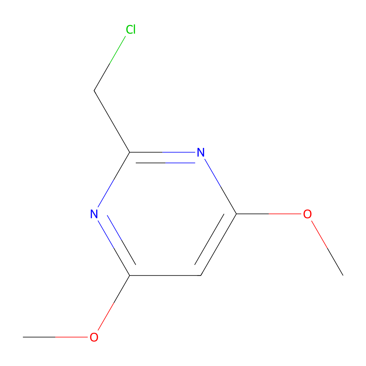 2-(Chloromethyl)-4,6-dimethoxypyrimidine molecular structure, CAS 114108-86-0