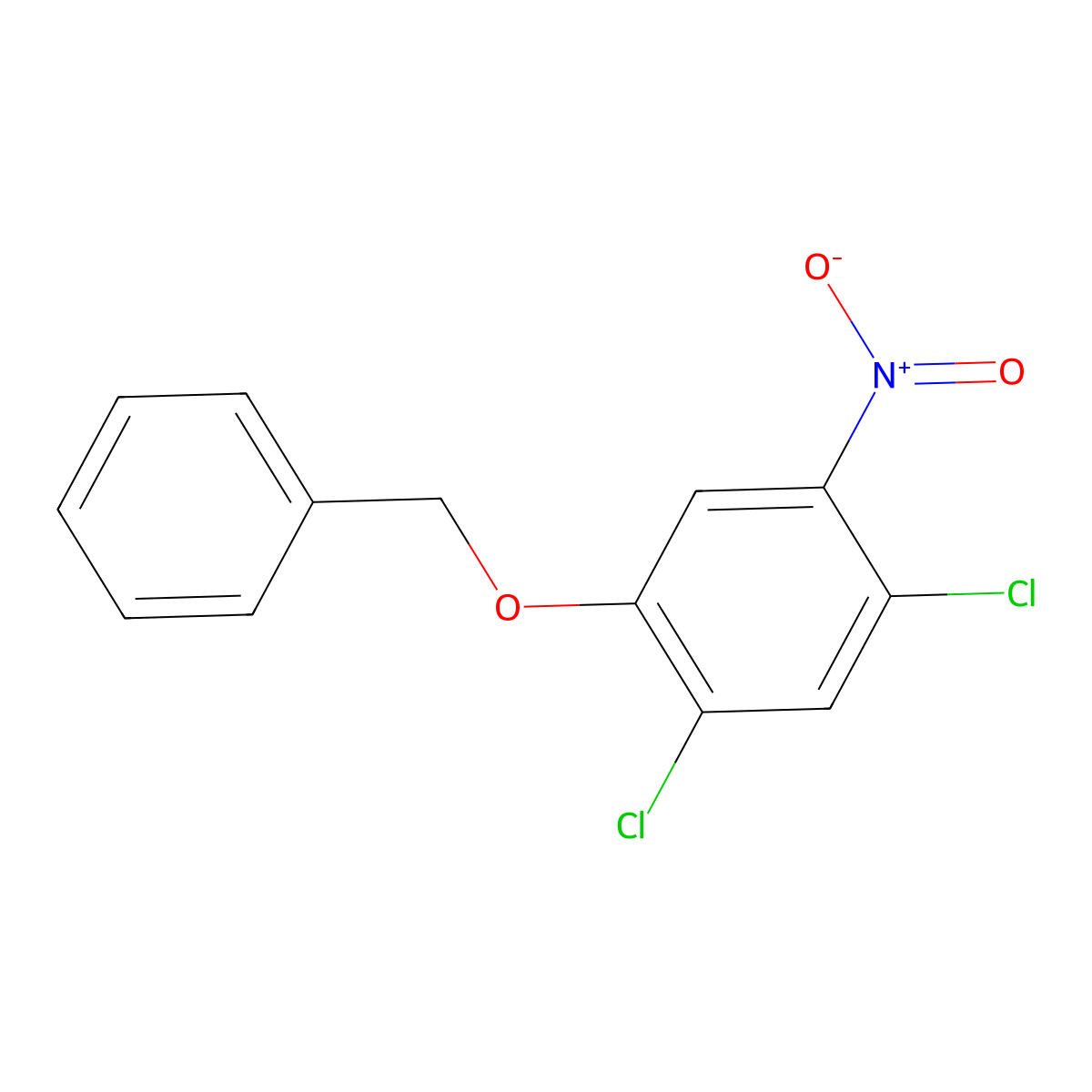 1-(Benzyloxy)-2,4-dichloro-5-nitrobenzene molecular structure, CAS 114109-50-1