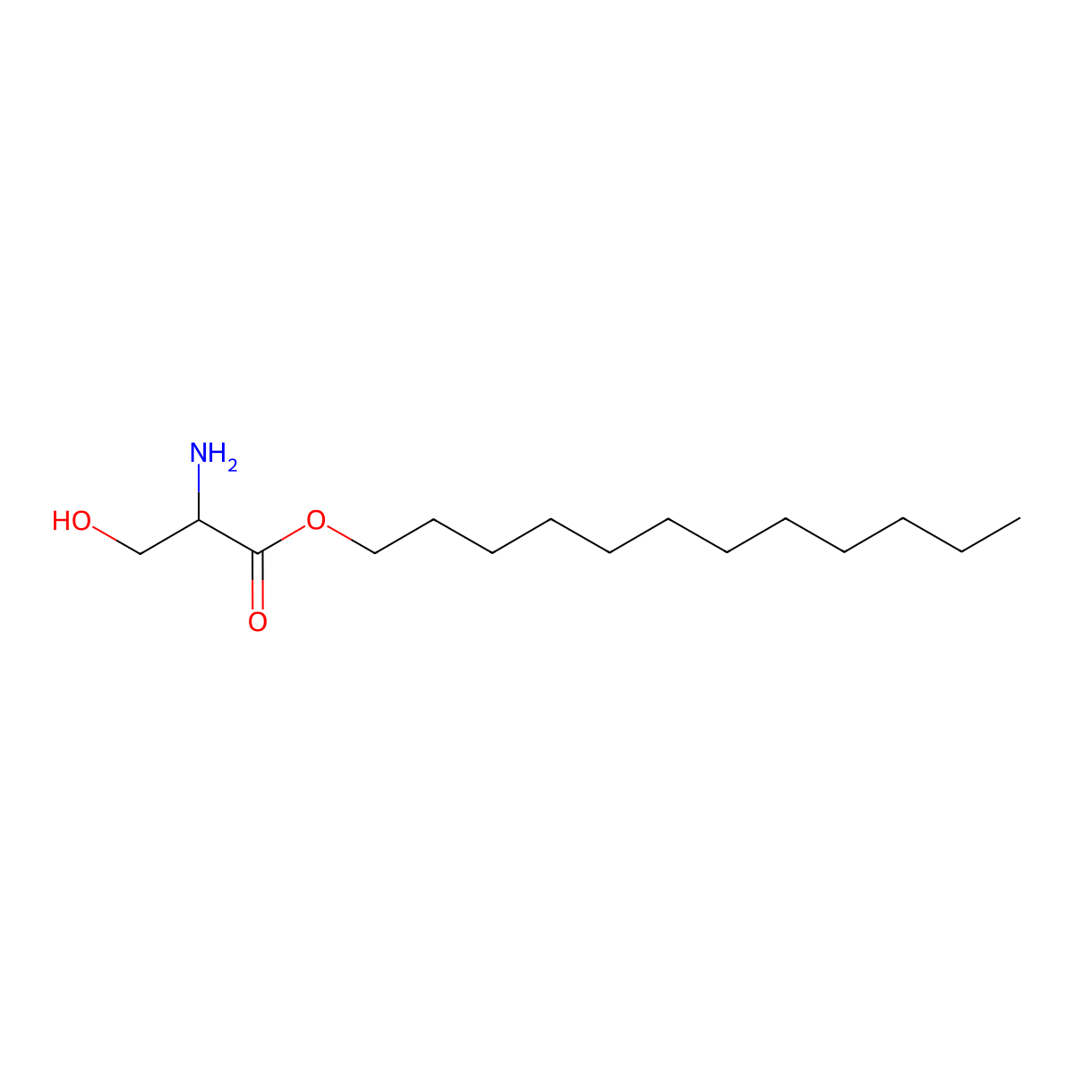 dodecyl L-serinate molecular structure, CAS 114119-20-9