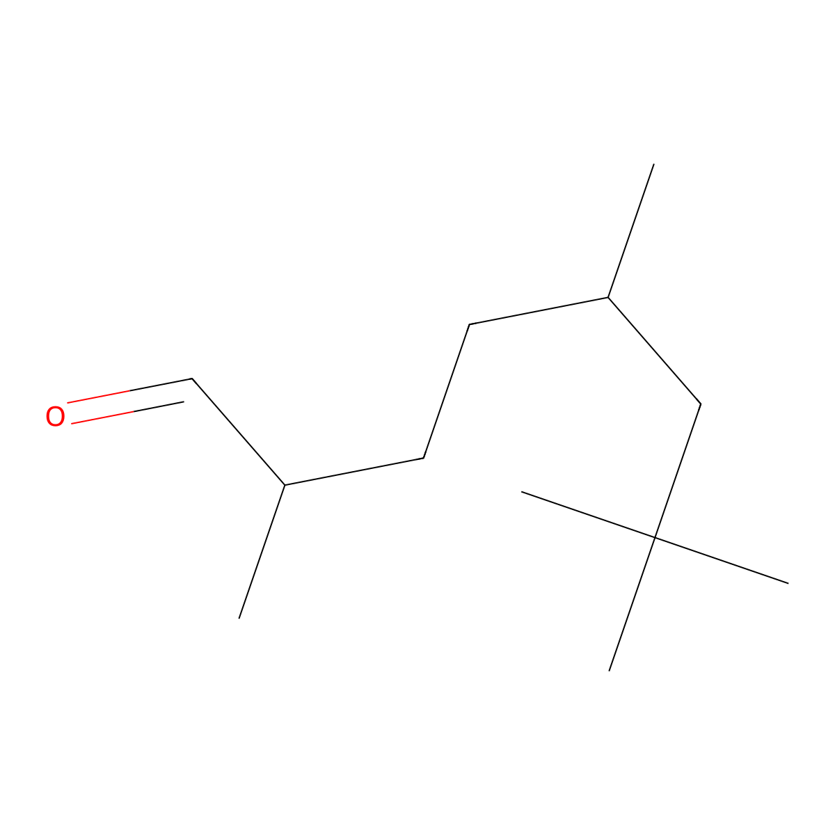 2,5,7,7-Tetramethyloctanal molecular structure, CAS 114119-97-0