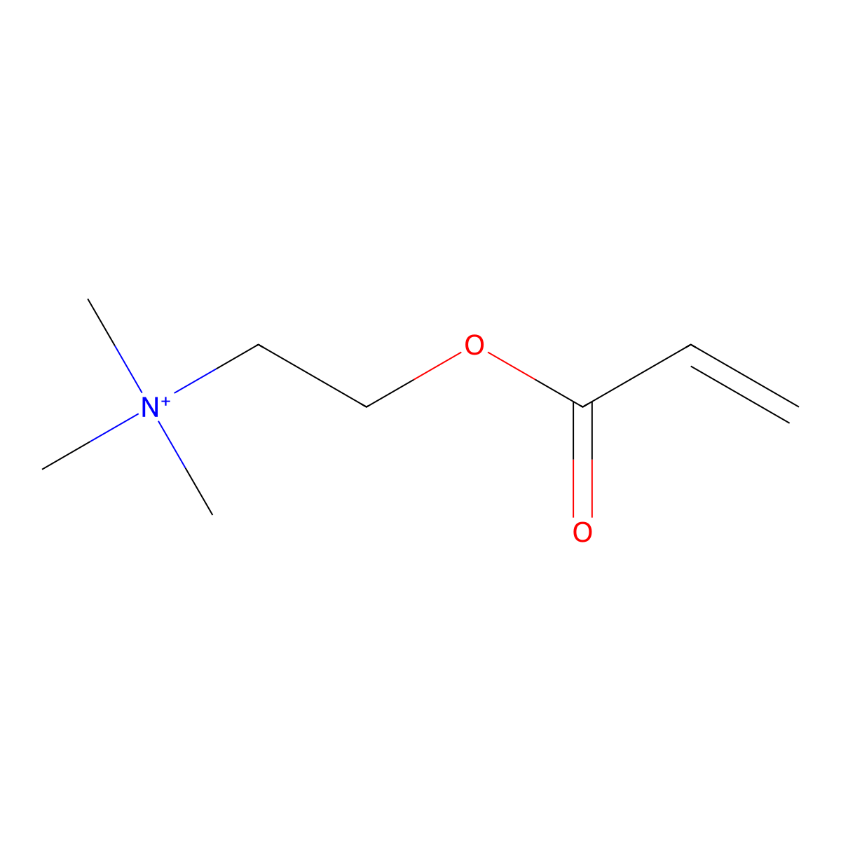 Acryloylcholine molecular structure, CAS 114122-07-5