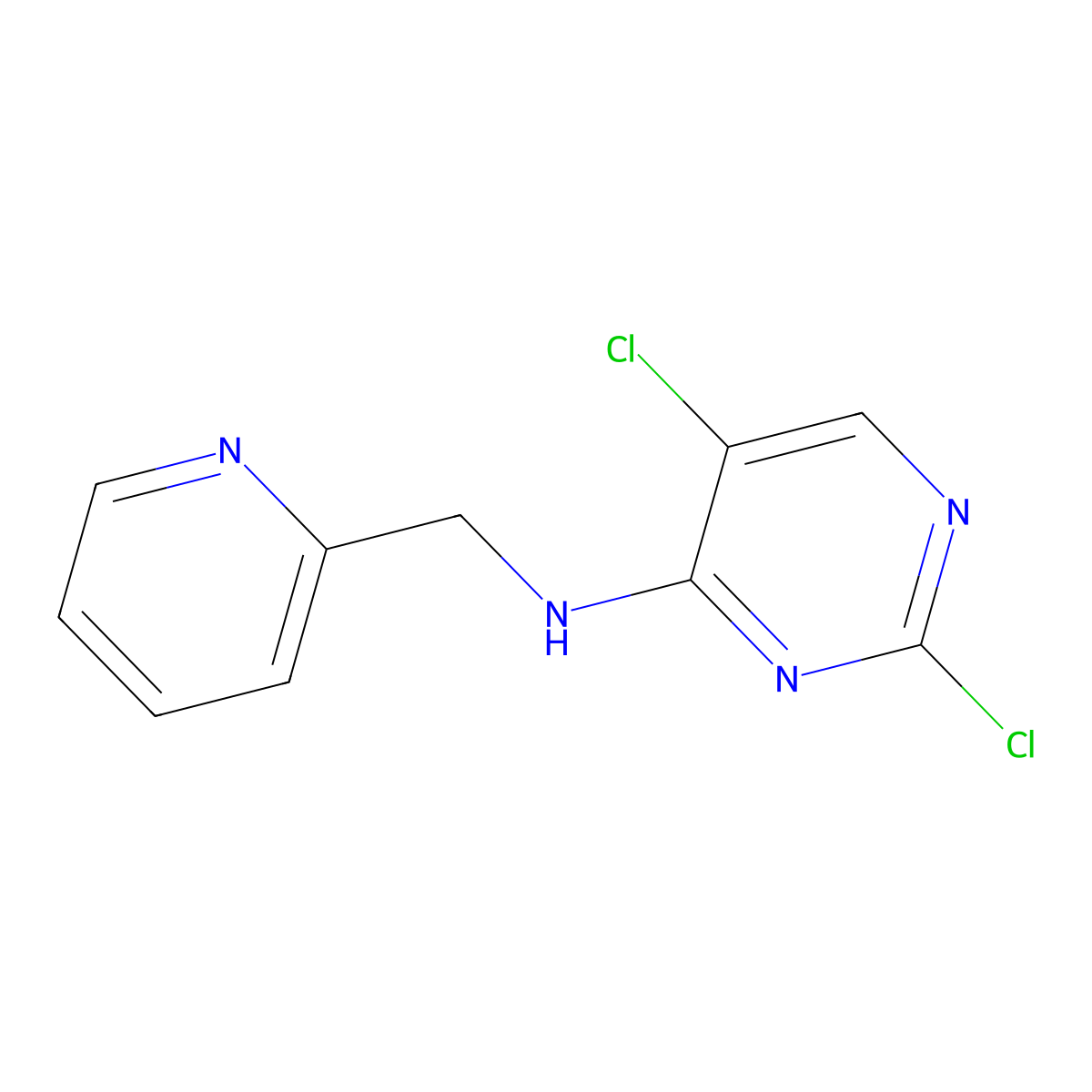 2,5-Dichloro-N-(2-pyridinylmethyl)-4-pyrimidinamine molecular structure, CAS 1141375-97-4