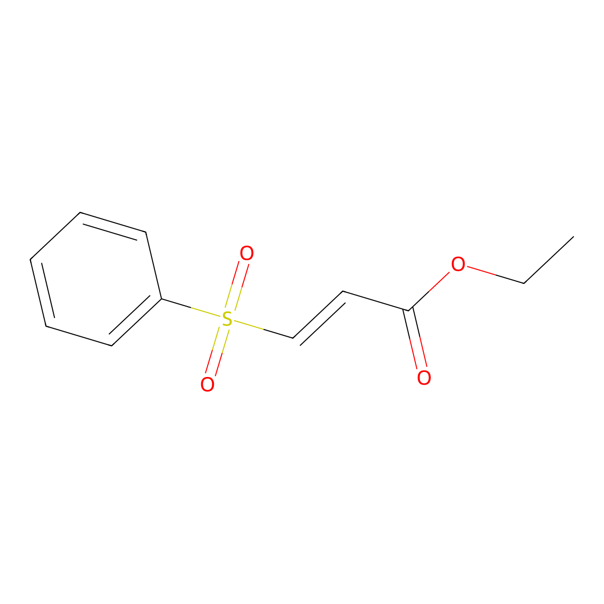 2-Propenoic acid, 3-(phenylsulfonyl)-, ethyl ester, (2Z)- molecular structure, CAS 114140-96-4