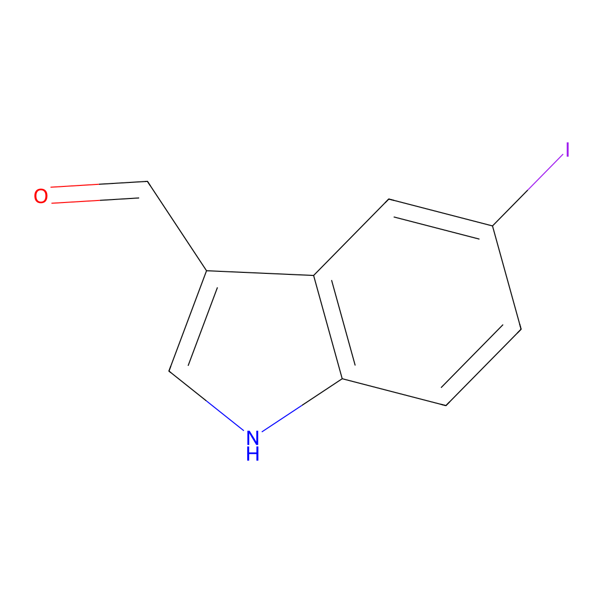 5-Iodo-1H-indole-3-carbaldehyde molecular structure, CAS 114144-17-1