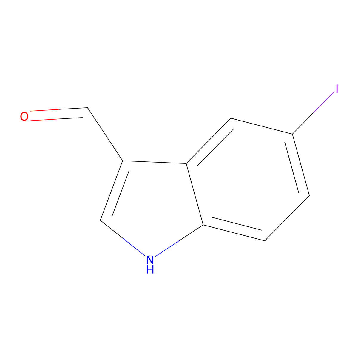 5-Iodo-1H-indole-3-carbaldehyde molecular structure, CAS 114144-17-1