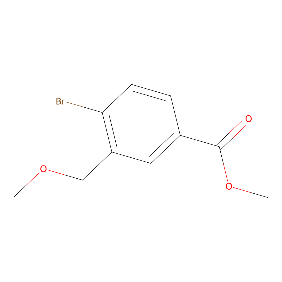 Methyl 4-bromo-3-(methoxymethyl)benzoate molecular structure, CAS 1141473-84-8