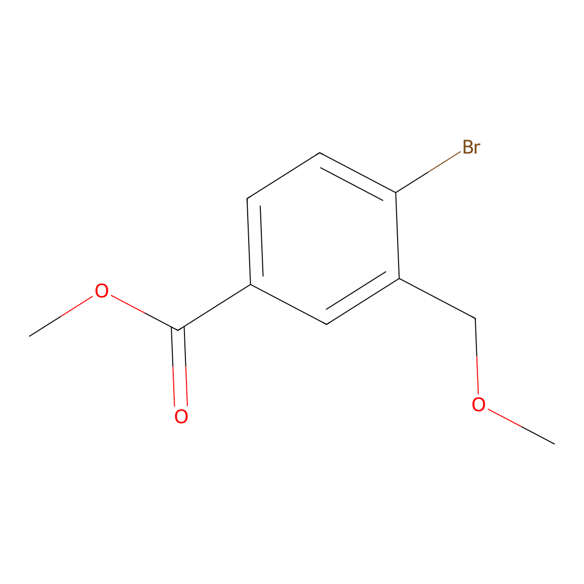 Methyl 4-bromo-3-(methoxymethyl)benzoate molecular structure, CAS 1141473-84-8