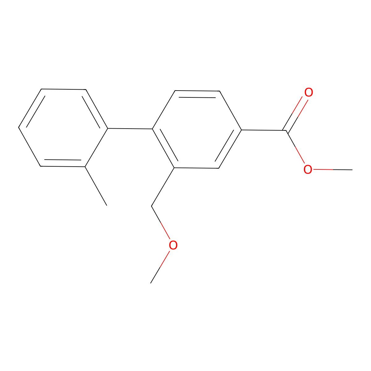 Methyl 2-(methoxymethyl)-2'-methyl-[1,1'-biphenyl]-4-carboxylate molecular structure, CAS 1141473-85-9