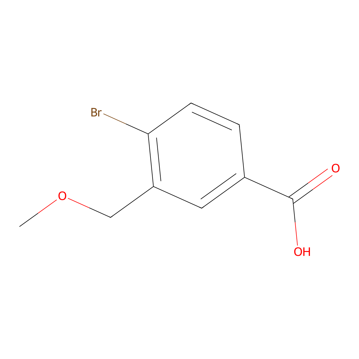 4-Bromo-3-(methoxymethyl)benzoic acid molecular structure, CAS 1141473-98-4