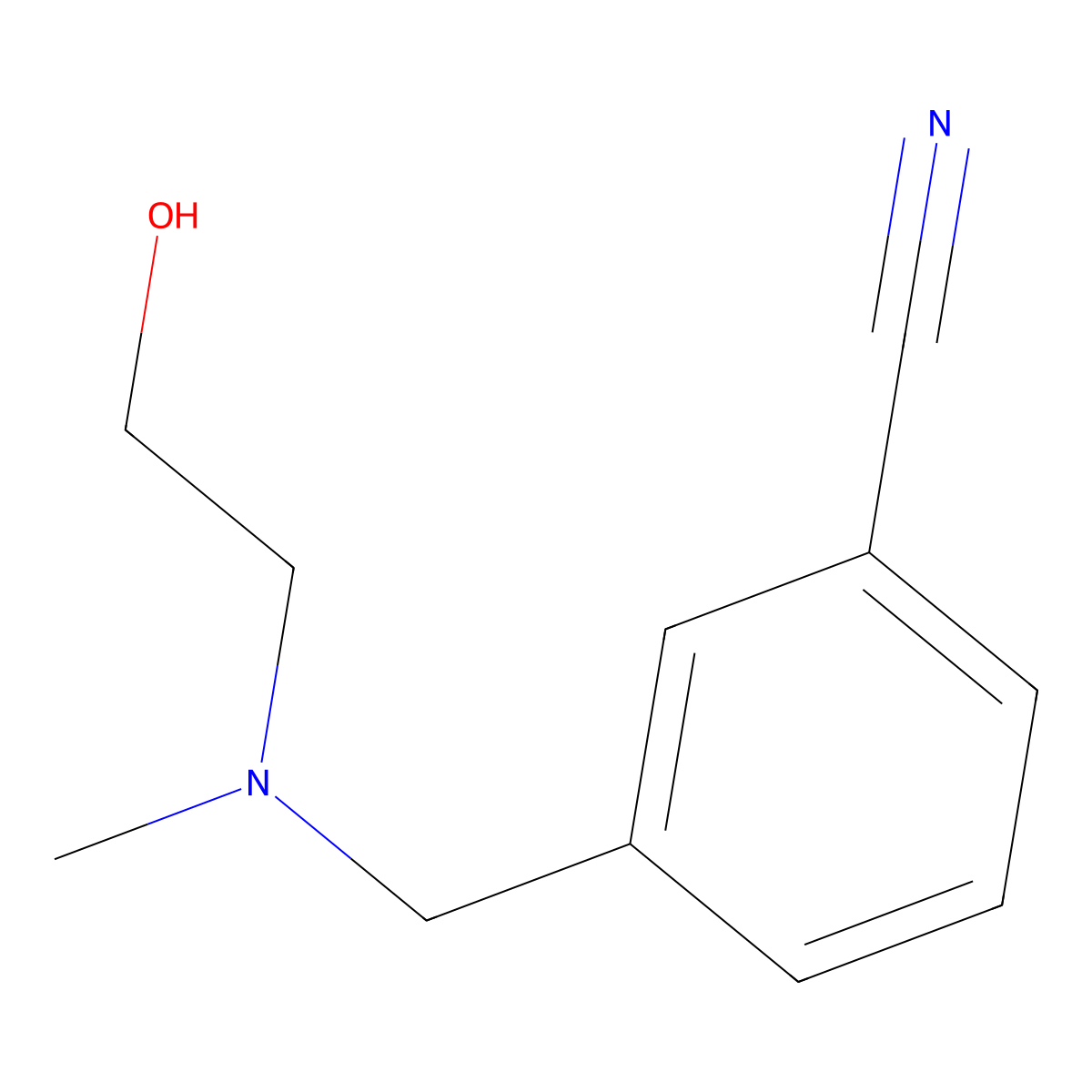 3-{[(2-Hydroxy-ethyl)-methyl-amino]-methyl}-benzonitrile molecular structure, CAS 1141474-62-5
