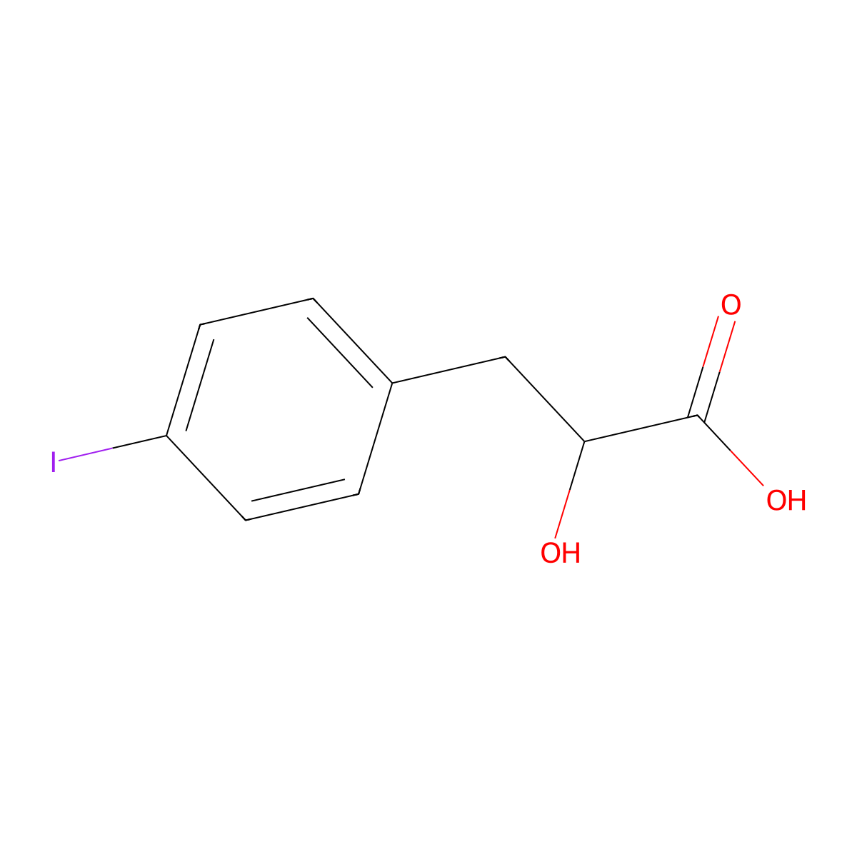 (R)-Hydroxy-4-iodo-benzenepropanoic acid molecular structure, CAS 1141479-08-4