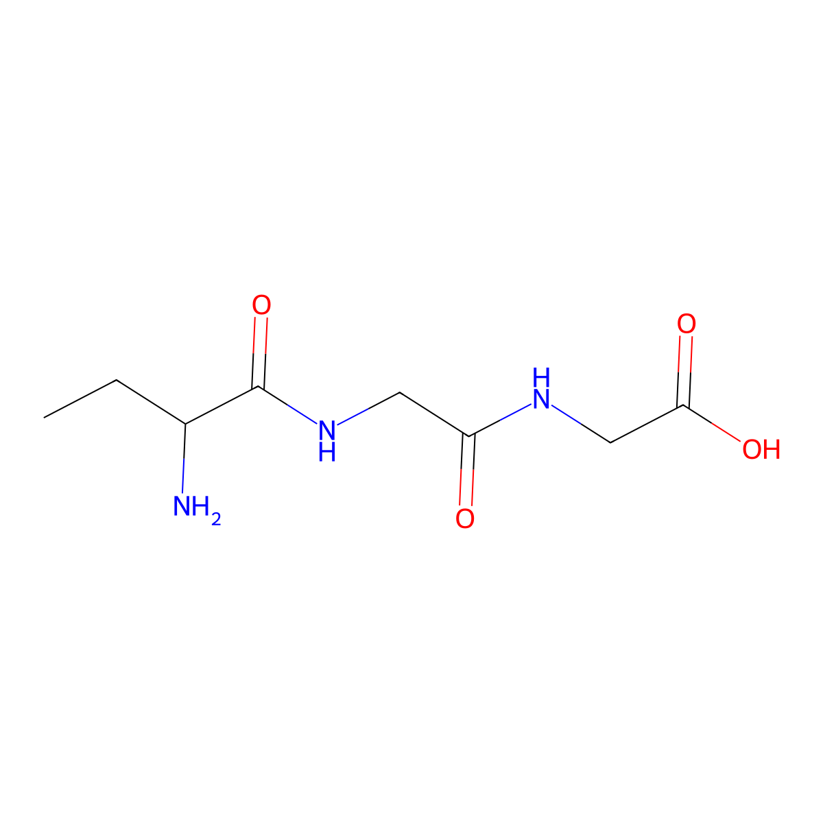 L-2-Aminobutyrylglycylglycine molecular structure, CAS 114148-81-1