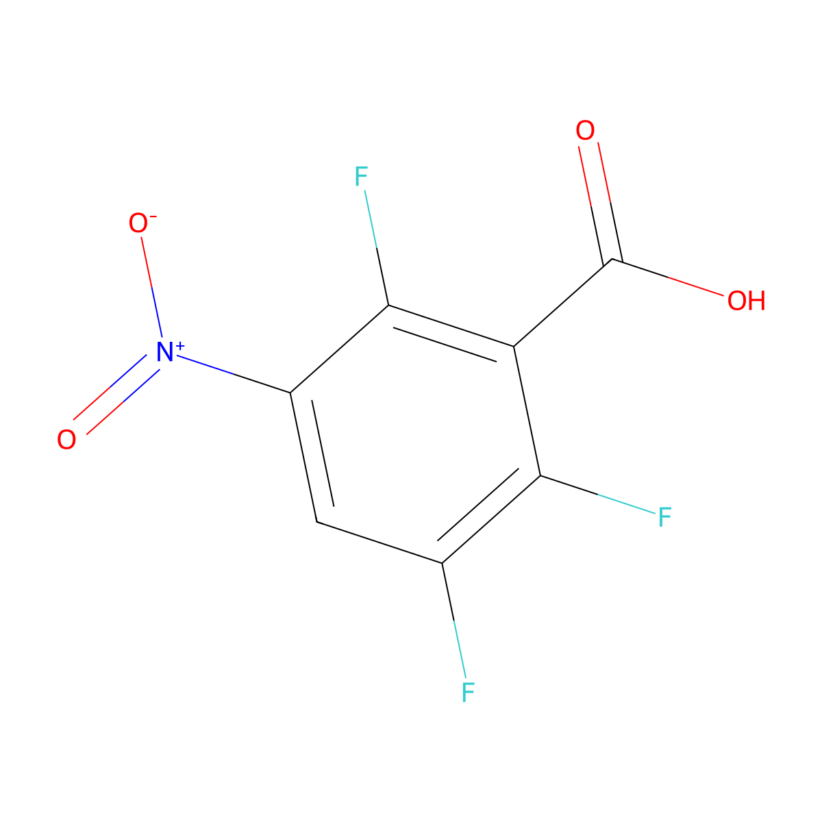 2,3,6-Trifluoro-5-nitrobenzoic acid molecular structure, CAS 114151-54-1