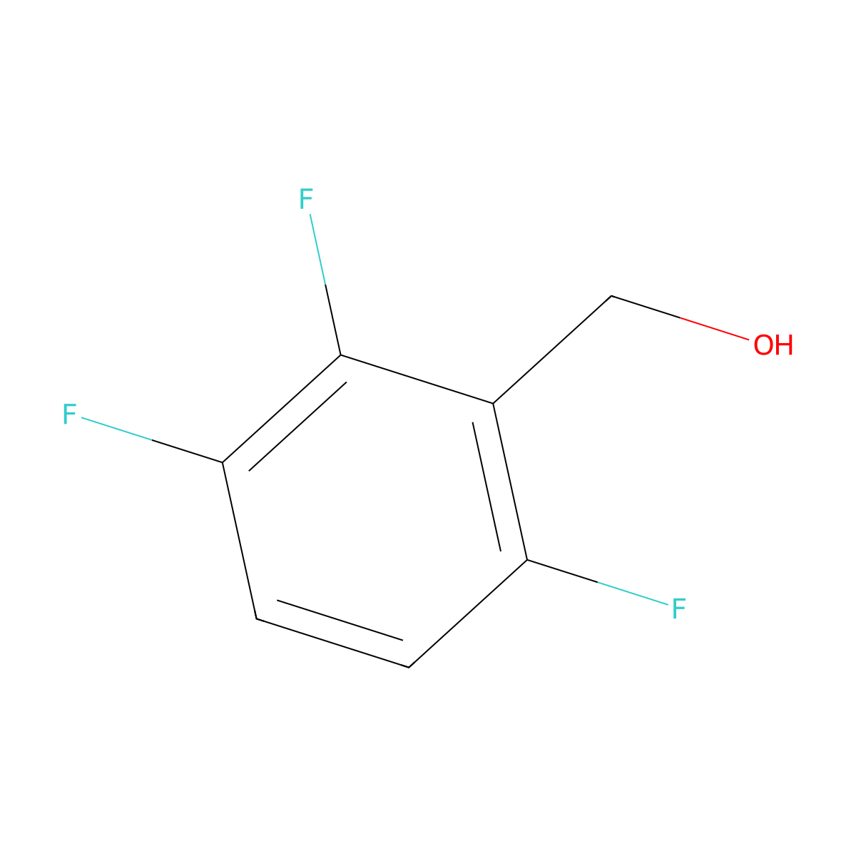 2,3,6-Trifluorobenzyl alcohol molecular structure, CAS 114152-19-1