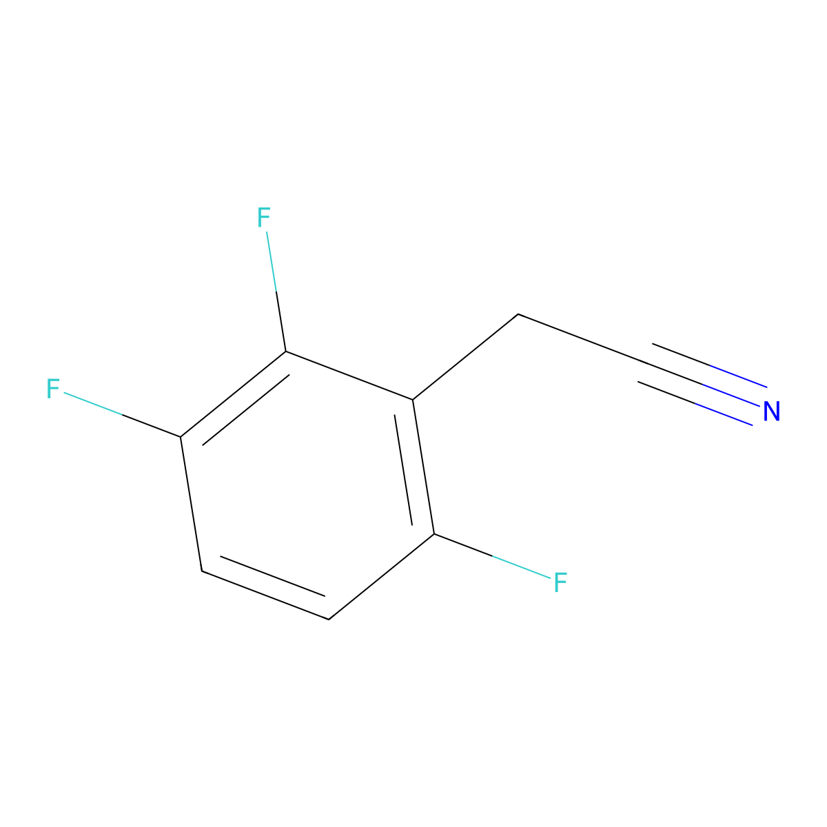 2,3,6-Trifluorophenylacetonitrile molecular structure, CAS 114152-21-5