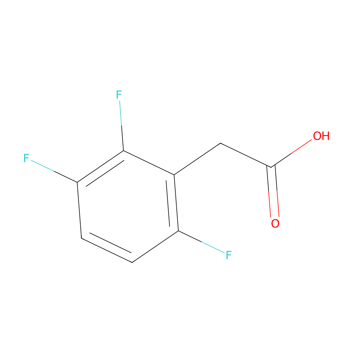 2,3,6-Trifluorophenylacetic acid molecular structure, CAS 114152-23-7