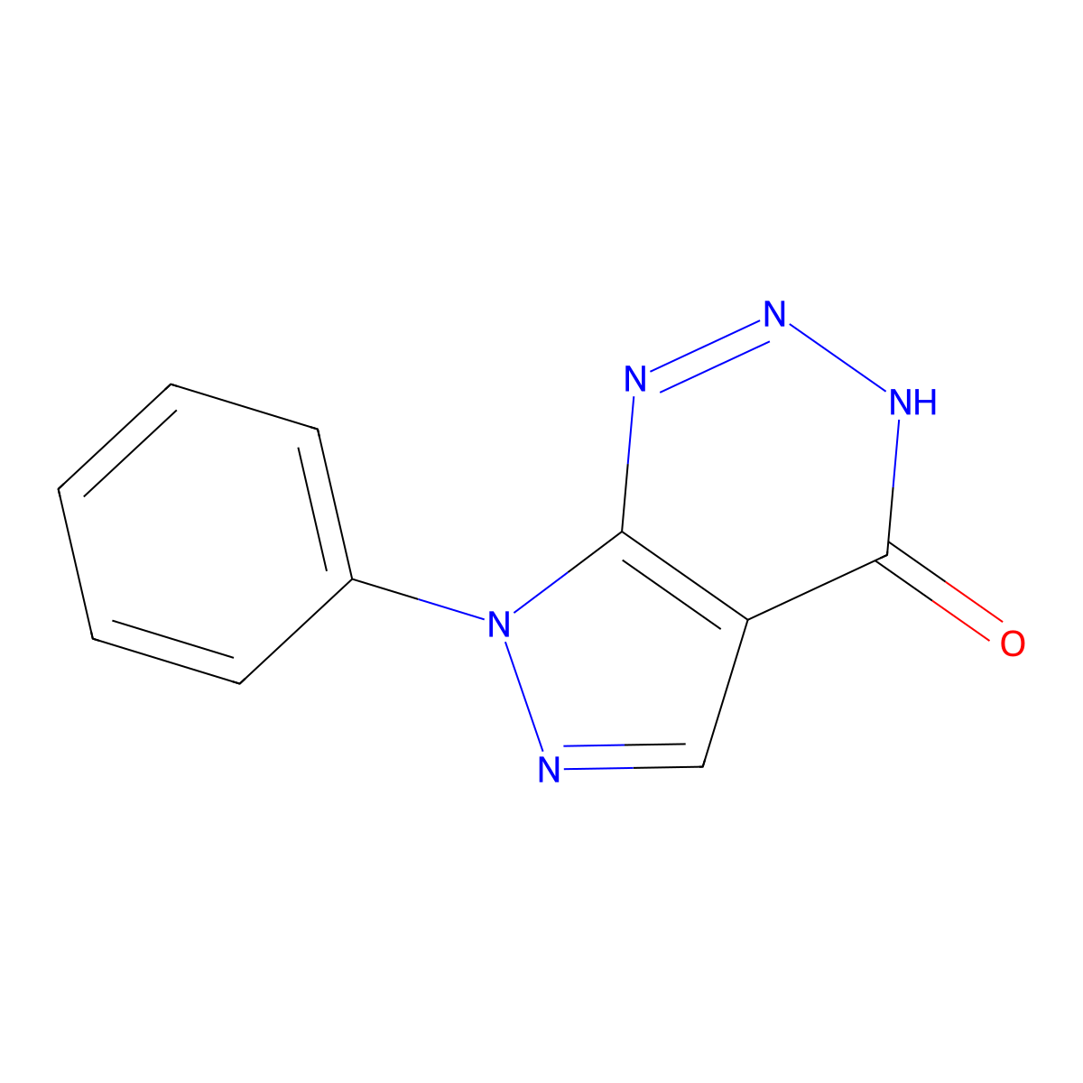 7-phenyl-3H,4H,7H-pyrazolo[3,4-d][1,2,3]triazin-4-one molecular structure, CAS 114163-48-3