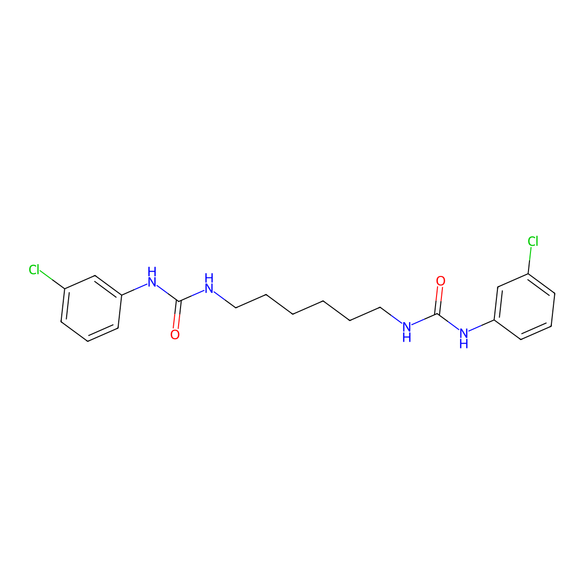 1-(3-Chlorophenyl)-3-[6-[(3-chlorophenyl)carbamoylamino]hexyl]urea molecular structure, CAS 114164-88-4
