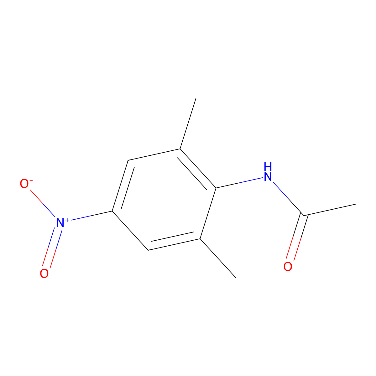 N-(2,6-dimethyl-4-nitrophenyl)acetamide molecular structure, CAS 114166-18-6