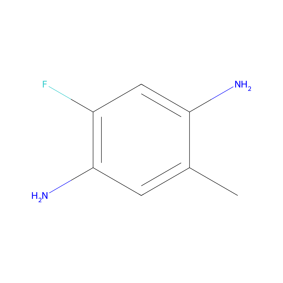 2-Fluoro-5-methylbenzene-1,4-diamine molecular structure, CAS 1141669-41-1
