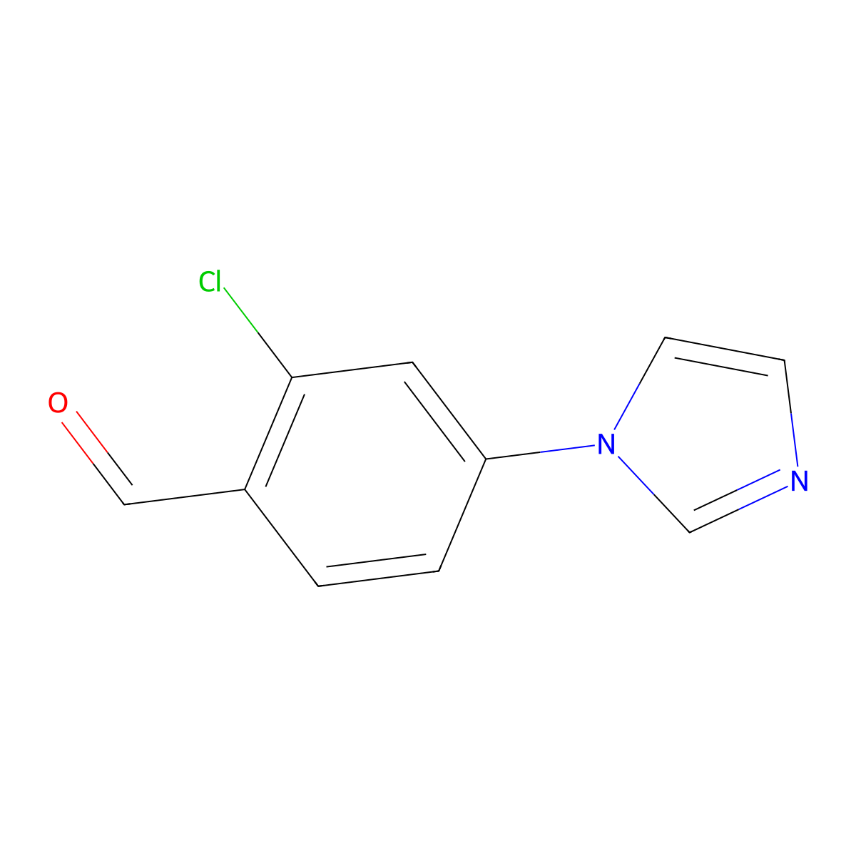 2-Chloro-4-(1-imidazolyl)benzaldehyde molecular structure, CAS 1141669-45-5