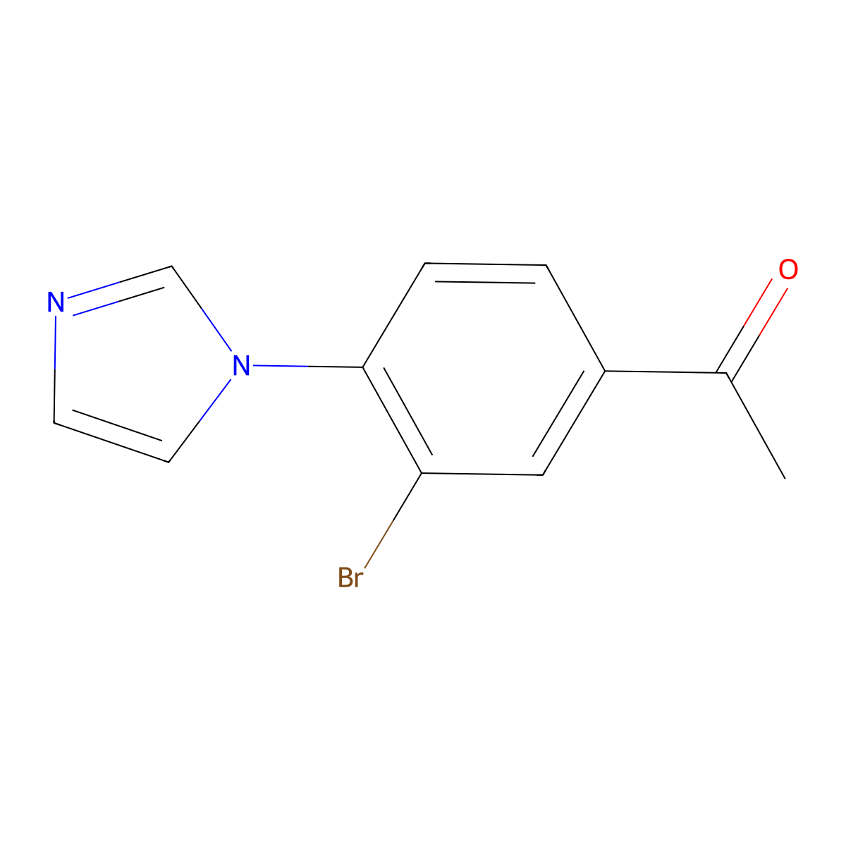 3'-Bromo-4'-(1-imidazolyl)acetophenone molecular structure, CAS 1141669-55-7