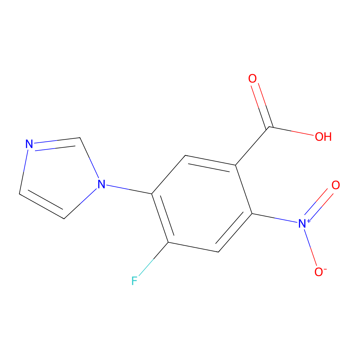 4-Fluoro-5-(1-imidazolyl)-2-nitrobenzoic Acid molecular structure, CAS 1141669-65-9